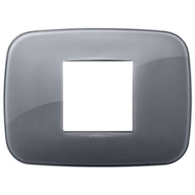 Arke - Placa redonda Reflex Plus en tecnopolímero con 2 plazas centrales gris ahumado