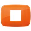 Arke - placca Round Reflex Plus in tecnopolimero 2 posti centrali orange