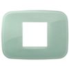 Arke - Round Reflex Plus plate in sage technopolymer with 2 central places