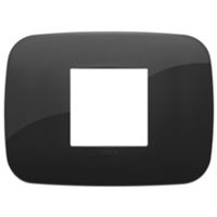 Arke - Round Tecno-basic plate in technopolymer with 2 black central places