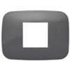 Arke - Round Tecno-basic plaque in technopolymer with 2 gray central places