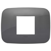 Arke - Round Tecno-basic plaque in technopolymer with 2 gray central places