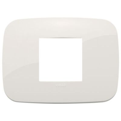 Arke - placca Round Tecno-basic in tecnopolimero 2 posti centrali avorio