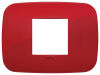 Arke - Placa redonda Color-Tech en tecnopolímero con 2 plazas centrales rojas
