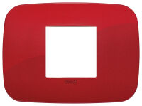 Arke - Round Color-Tech plaque in technopolymer with 2 red central places