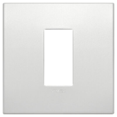 Arke - placca Classic Metal-Color in metallo 1 posto perla matt