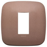 Arke - Plaque métallique ronde Metal-Color 1 place bronze mat
