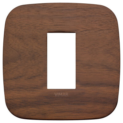 Arke - Plaque ronde en bois 1 place en bois de noyer
