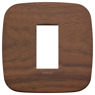 Arke - Round Wood plaque in 1 place walnut wood