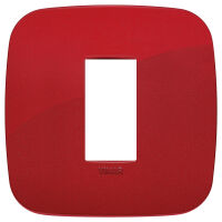 Arke - Round Color-Tech plate in technopolymer 1 place red