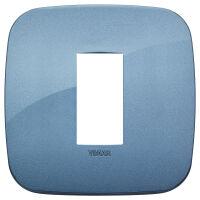 Arke - Round Color-Tech plaque in technopolymer 1 place blue