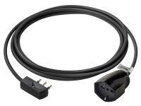 Prolongador lineal 16A 3m negro Enchufe plano 16A y toma universal 16A