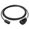 Prolongador lineal 16A 3m negro Enchufe plano 16A y toma universal 16A