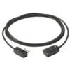 Prolongador lineal 10A 3m negro Enchufe plano 10A y toma 10A