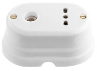 Oval - multipurpose socket and porcelain telephone socket