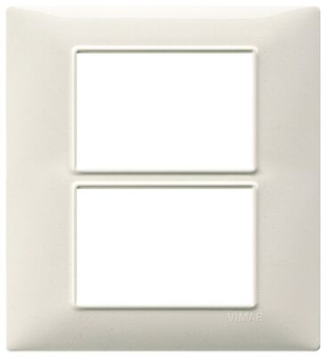 Plana - Assiette 6 places (3+3) granit blanc