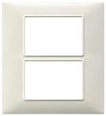 Plana - placca 6 posti (3+3) bianco granito