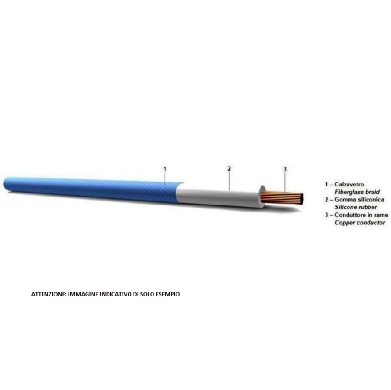 SIF-GL 16.00mm2 white glass-silicone cord