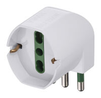 Adaptador de esquina universal grande blanco italiano a alemán