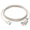 16A 5m linear extension cable, white 16A flat plug and 16A universal socket