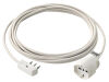 16A 5m linear extension cable, white 16A flat plug and 16A universal socket