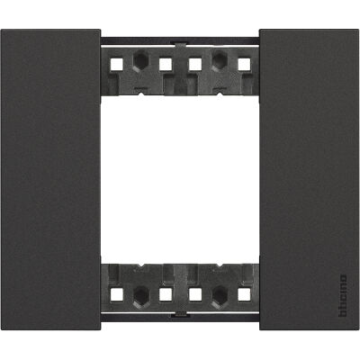 BTicino KA4802KG Living Now - Plaque noire 2 modules