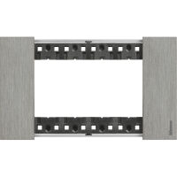 BTicino KA4804ZG Living Now - 4-module steel plate