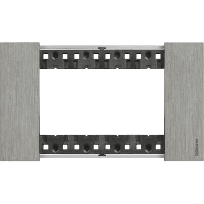 BTicino KA4804ZG Living Now - 4-module steel plate