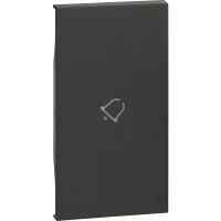 BTicino KG01M2D Living Now Black - 2 module doorbell symbol cover