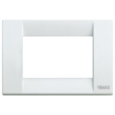 Idea - placca Classica in metallo 3 posti bianco
