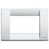 Idea - Placa de metal clásica de 3 plazas en plata metalizada
