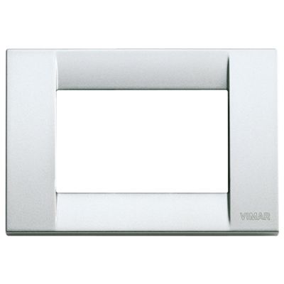 Idea - Classic 3-place metal plate in metallic silver