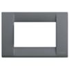 Idea - placca Classica in metallo 3 posti ardesia