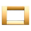 Idea - Classic 3-place polished gold metal plate