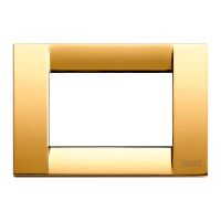 Idea - placca Classica in metallo 3 posti oro lucido