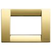 Idea - placca Classica in metallo 3 posti oro lucido