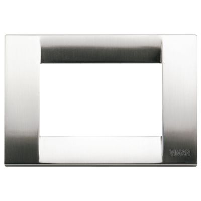 Idea - placca Classica in metallo 3 posti nichel spazzolato
