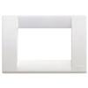 Idea - placca Classica in tecnopolimero 3 posti bianco brillante