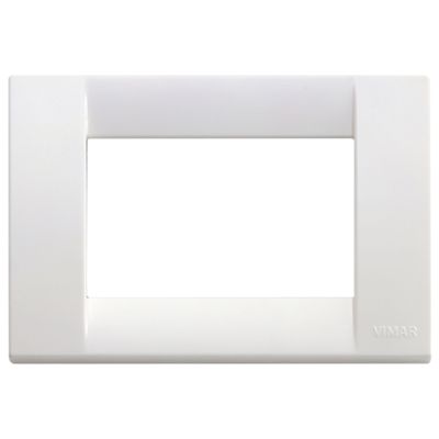 Idea - placca Classica in tecnopolimero 3 posti  bianco brillante