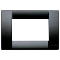 Idea - Classic 3-place black technopolymer plate