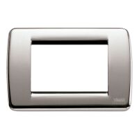 Idea - 3-place Rondò plate in brushed nickel metal