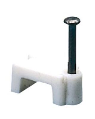 Plastic clip for flat cables 5-6 white