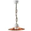 Le Prolunghe 8798/PRS - lampadario piatto piega in rame satinato di 22