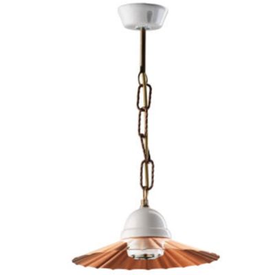 Le Prolunghe 8798/PRS - flat fold chandelier in satin copper of 22