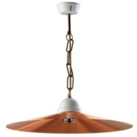 Le Prolunghe 8798/LRS-40 - lampadario piatto lisco in rame satinato di 40