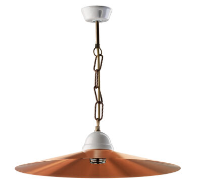 Le Prolunghe 8798/LRS-40 - smooth flat chandelier in satin copper of 40