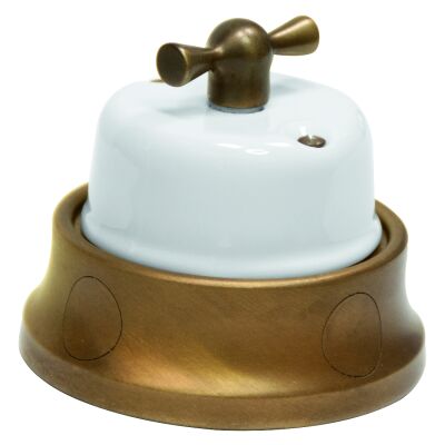 Fusion - porcelain and brass switch/diverter