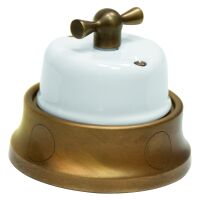 Fusion - porcelain and brass button