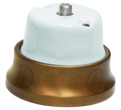 Fusion - SAT socket in porcelain and brass