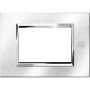 Nea - Expi plate in brushed chrome aluminum 3 places